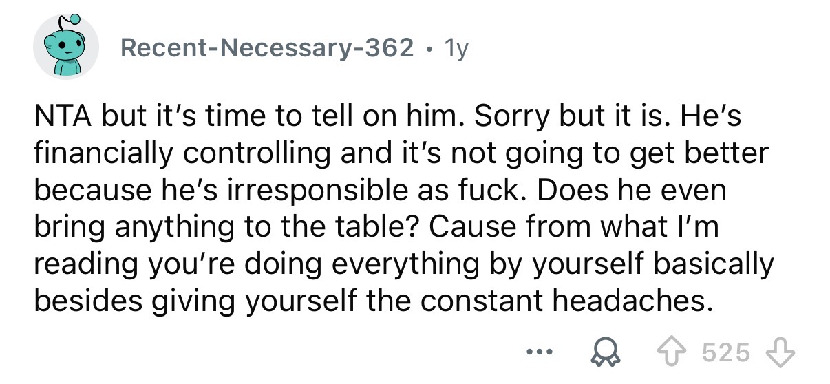 “It’s time to tell on him.”