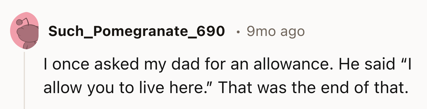 Asking His Dad For Allowance