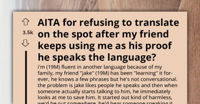Friend Lies About Speaking A Language And Expects His Buddy To Cover for Him
