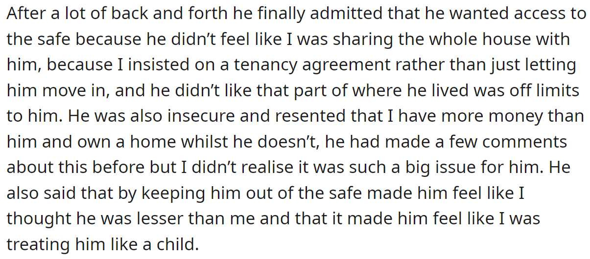 He explained why he wanted the code