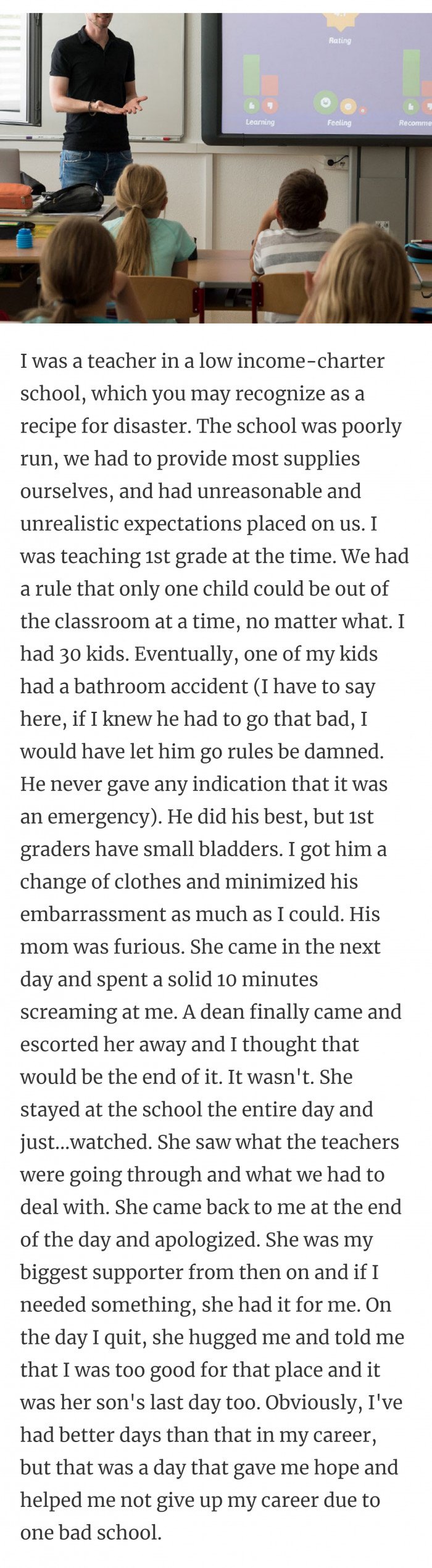 30. Patient of the teacher.