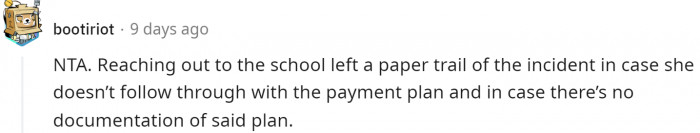 Reaching out to the school was actually the right protocol for this reason.