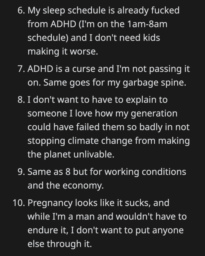 Adding children to a barely controlled life is an awfful choice for the kids