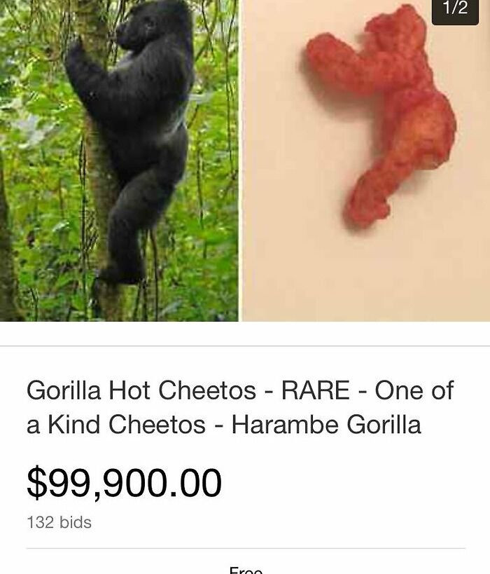 4. Harambe Shaped Cheeto | Rare Item | Will Provide