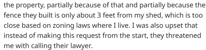 The neighbors didn't like the idea and had been avoiding the issue for 3 years while bad-mouthing the OP to others in town.