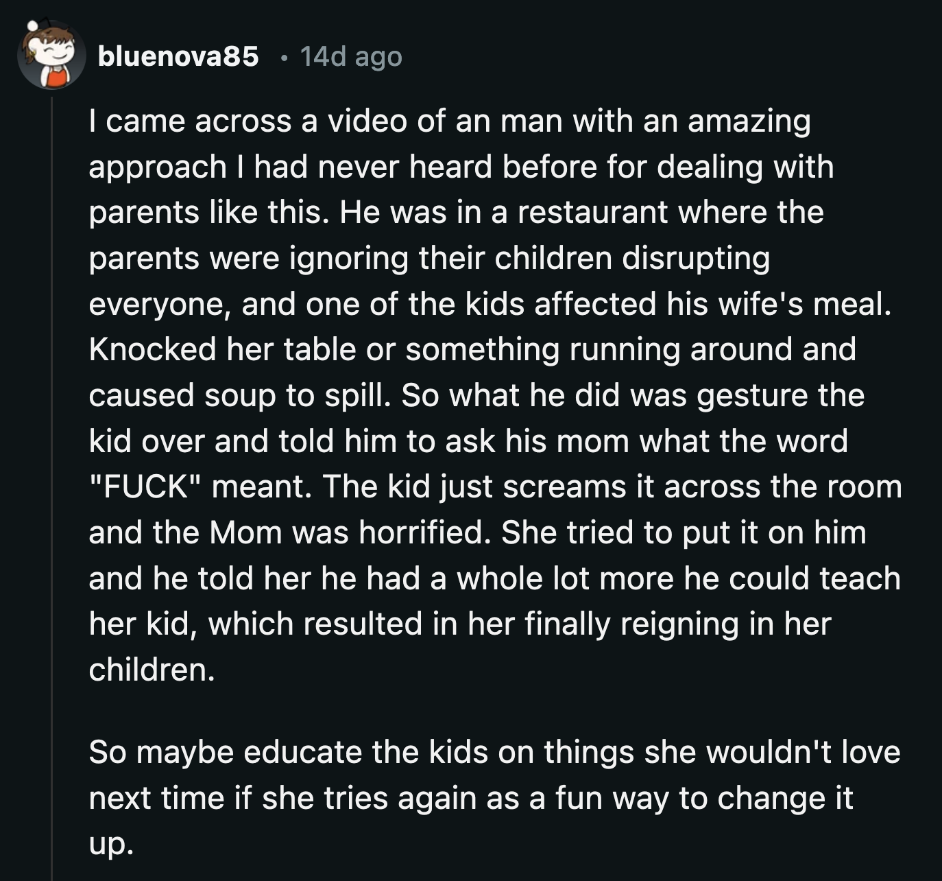 Maybe if OP becomes a 