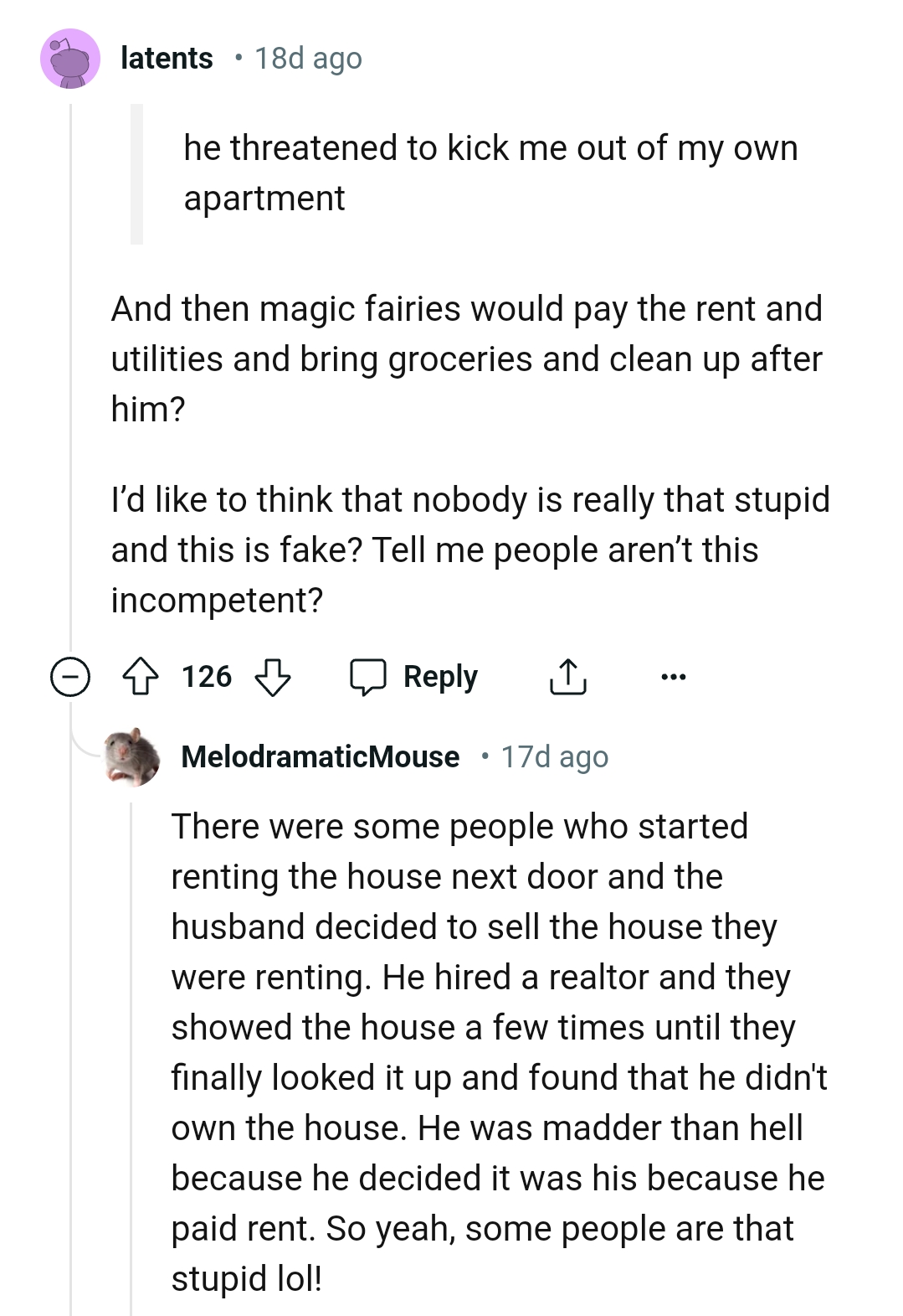 Bringing groceries and cleaning up after him