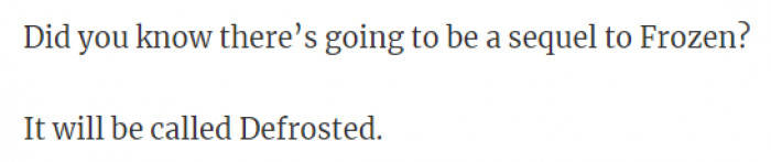 33. Frozen that's defrosted... Interesting