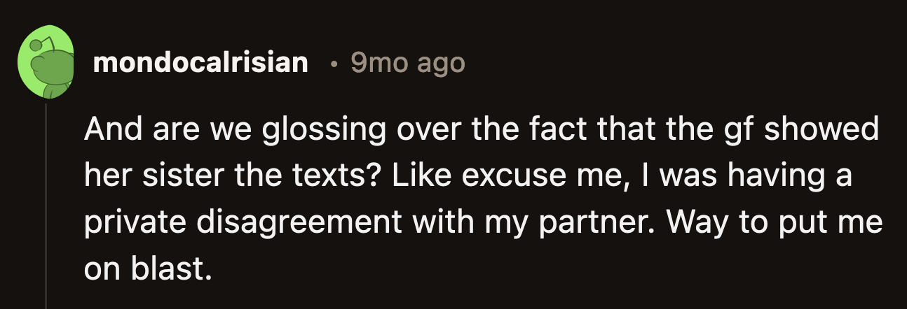 Does her girlfriend share everything with her sister? There are too many people involved in their relationship!