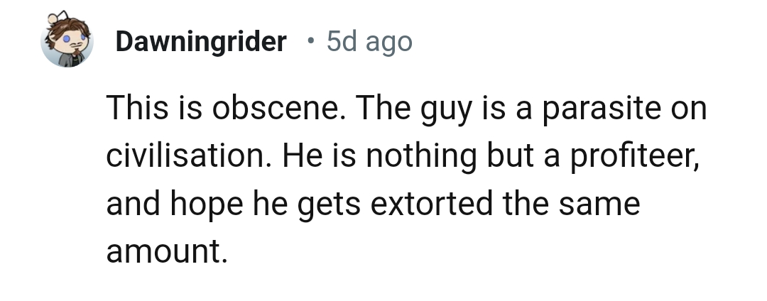 This Redditor says OP's brother is a parasite on civilization