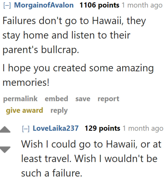 The community applauded the OP for not having the attitude of a failure.