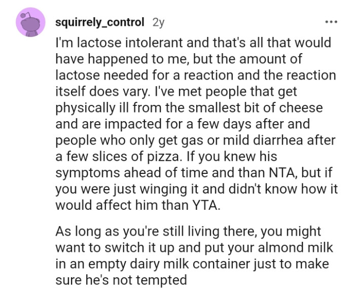 You didn't know how it would affect him