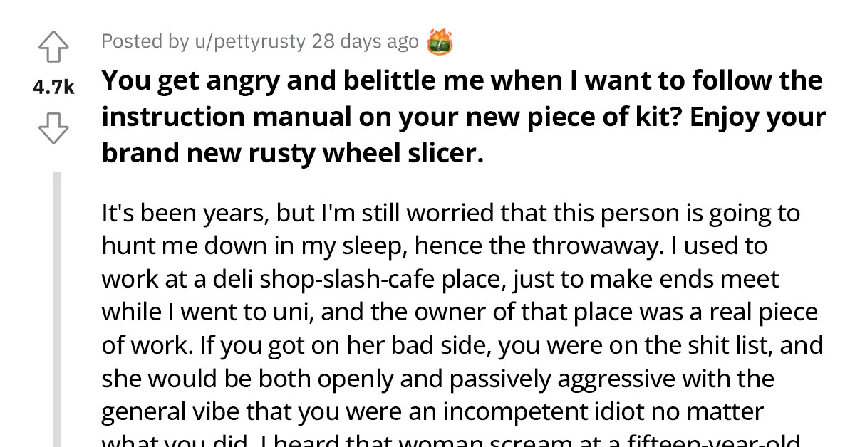 Employee Gets Berated By Boss For Adhering To The Exact Meat Slicer Cleaning Instructions, Maliciously Complies And Everything Gets Ruined