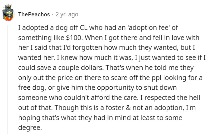 Haggling for a dog like it's a yard sale find, they could be the 