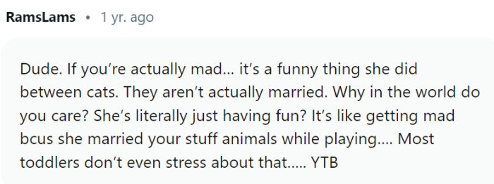 They aren’t actually married, you do understand that?