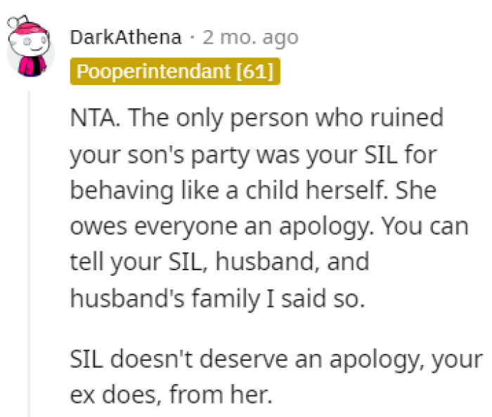 The SIL is the one who needs to apologize