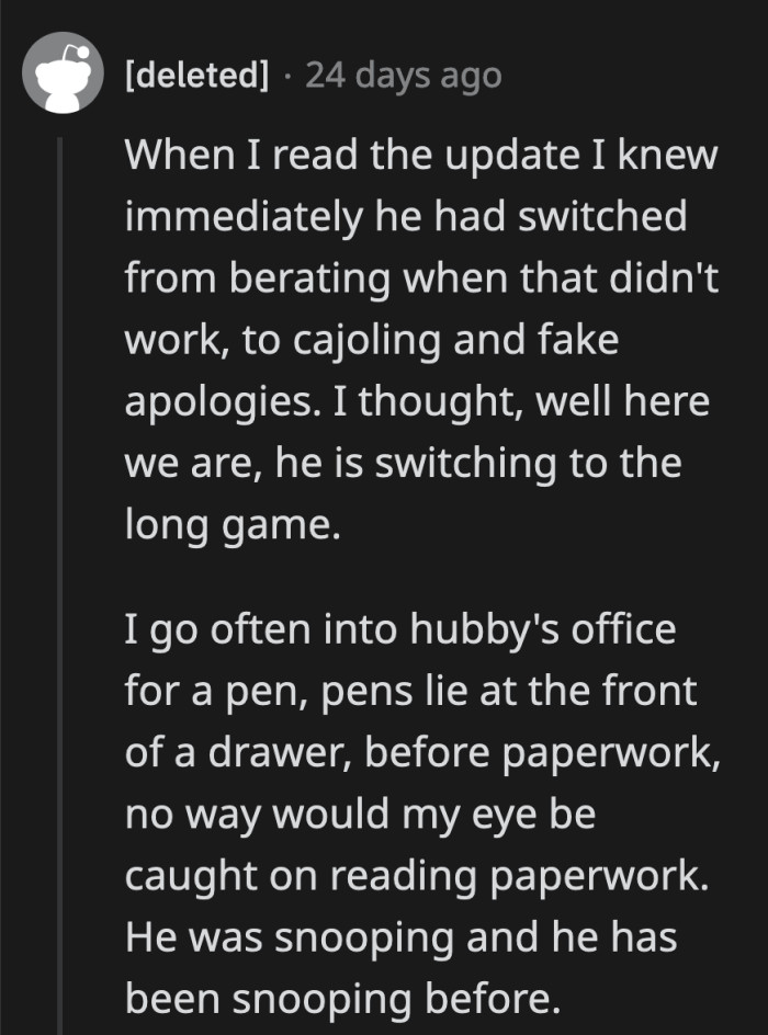 He's going to stick to her like a barnacle until he empties her bank account