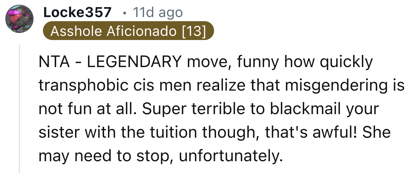 Misgendering Is Not Funny At All