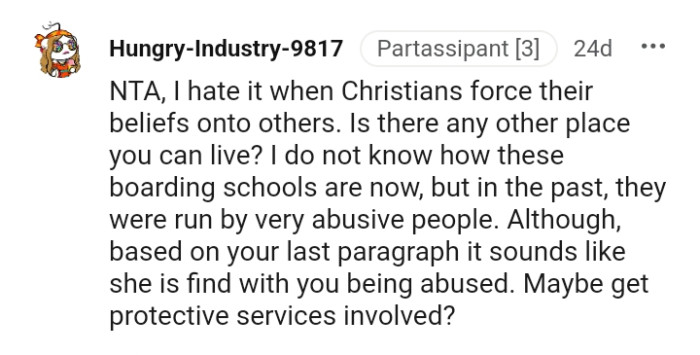Boarding schools being run by abusive people in the past.
