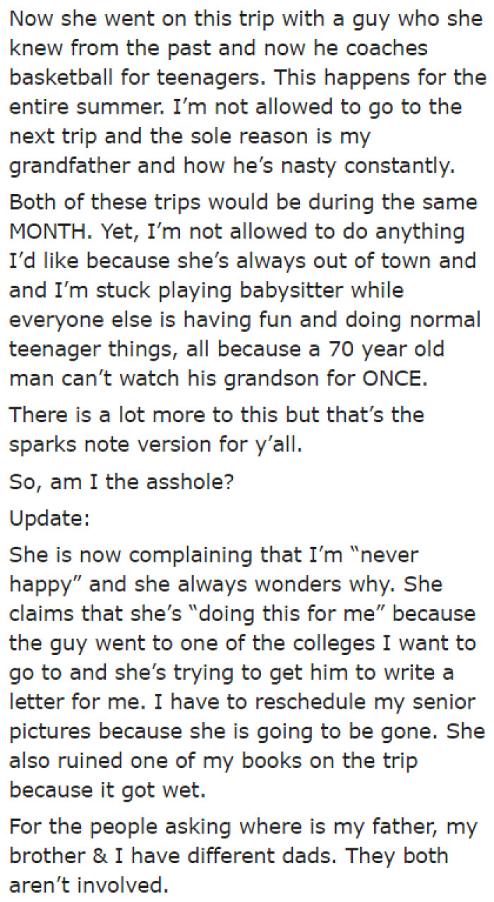 The OP Isn't Allowed to Do Anything the Entire Summer. She's Not Allowed That One Night When Her Favorite Band Is Holding a Concert.