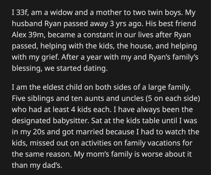Mary and Michael showed up at OP's house in the afternoon of her birthday. OP once again declined to babysit, which made the couple angry.