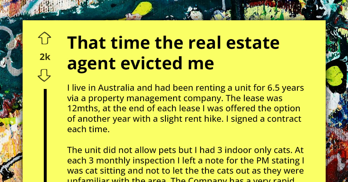Redditor Gets Revenge After Their Property Manager Has Them Evicted For Lying About Having Cats For Six Years