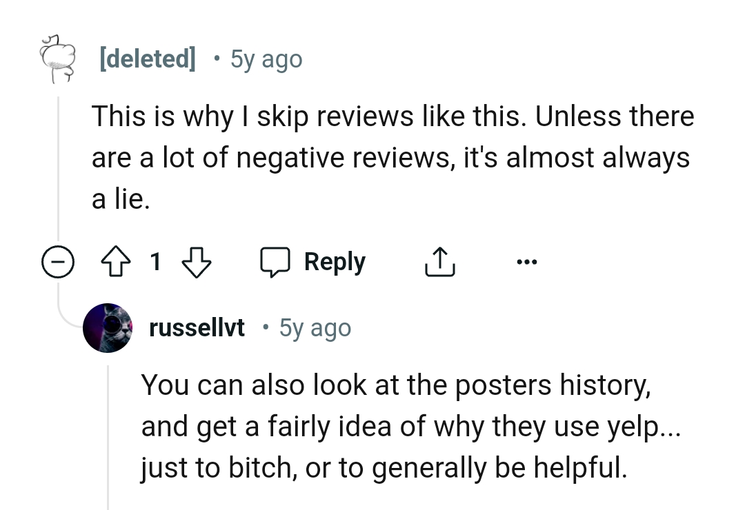 19. This type of review is almost always a lie