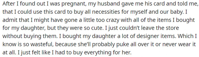 My husband gave me his card