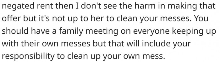 They should have a family meeting