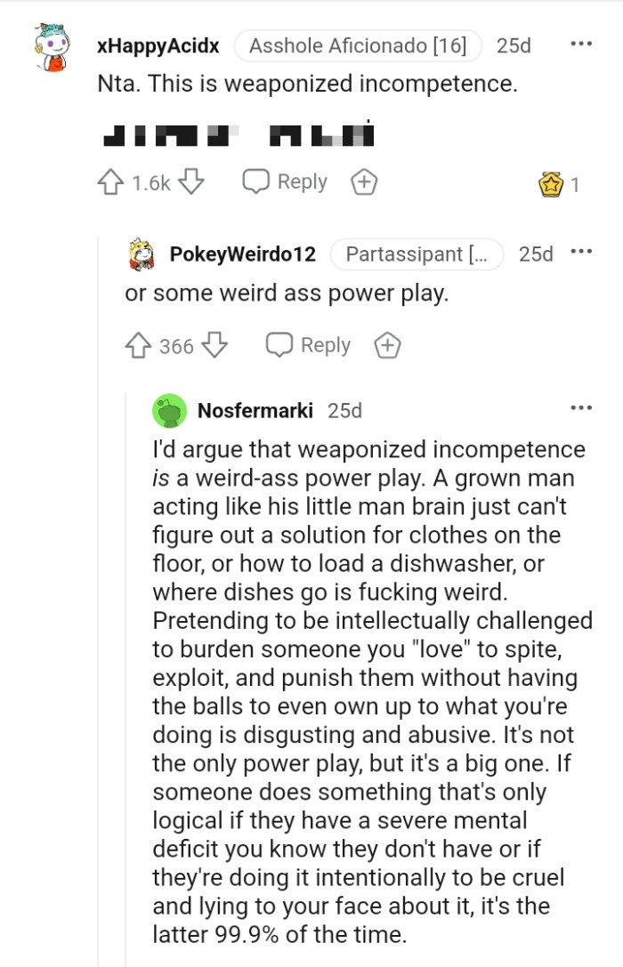 Weaponized incompetence