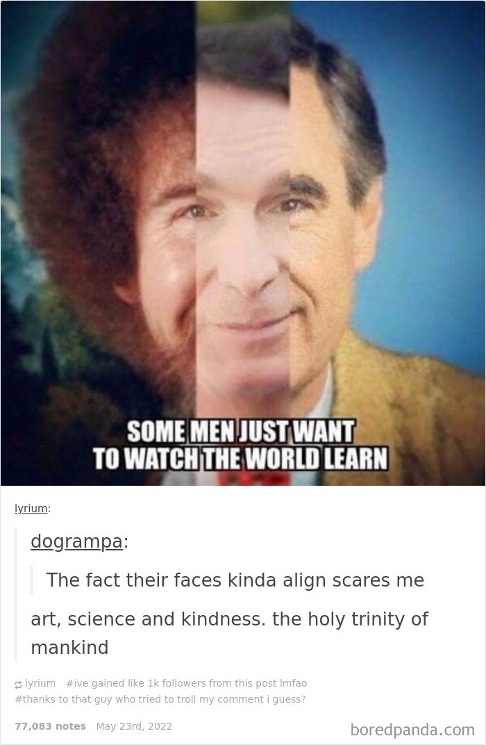 21. The men want to watch the world learn