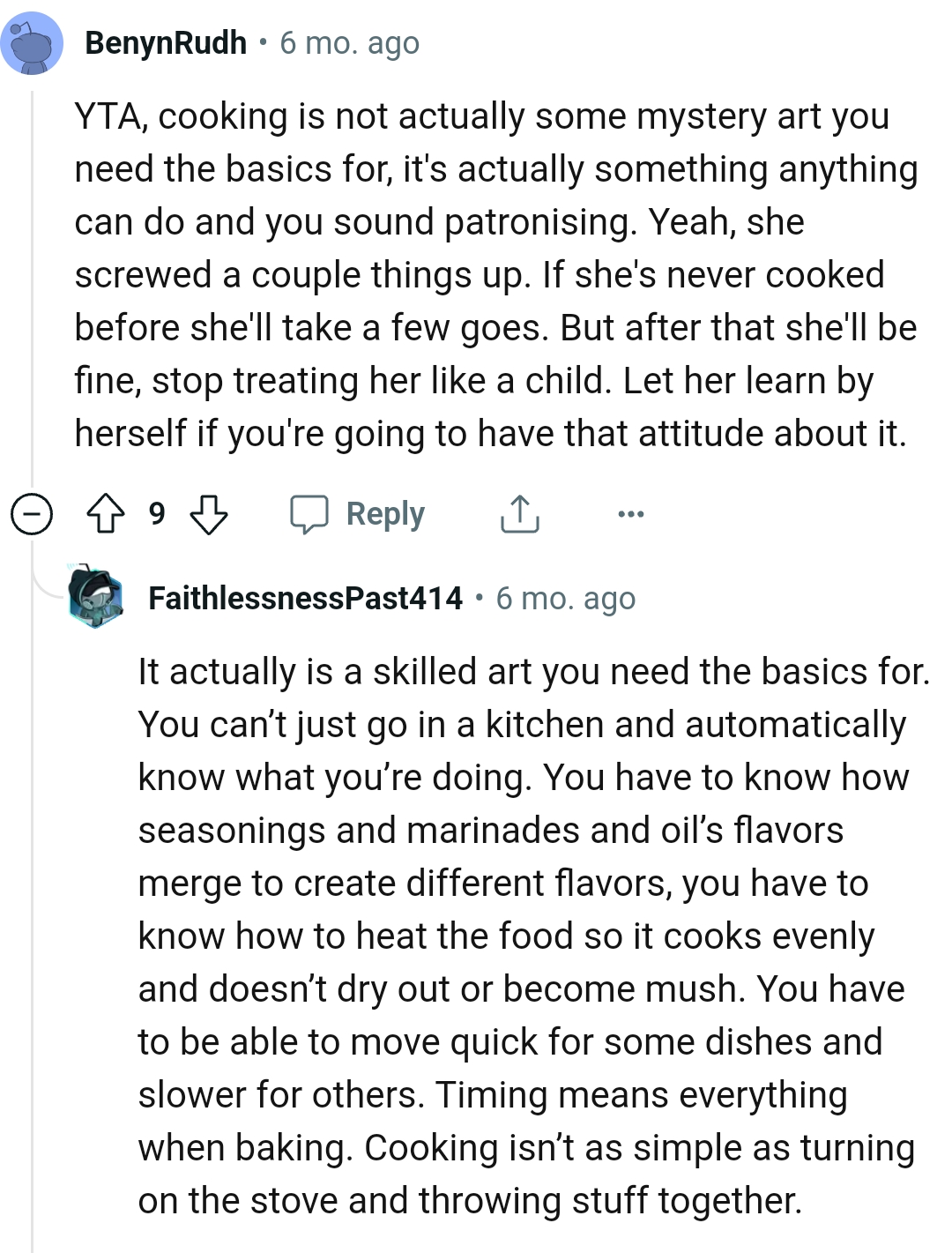 Let her learn by herself if the OP is going to be behaving like that