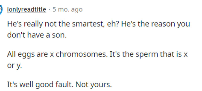 Yes, this is definitely something they need to discuss, as it is the male who ultimately determines the gender of the baby.