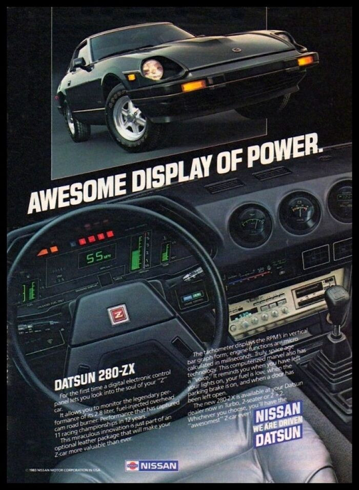 1983, Datsun 280-Zx, Nissan Motor Corp