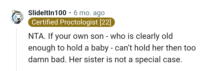 Her sister isn't a special case