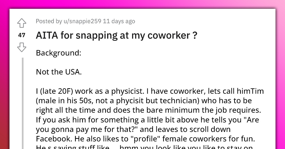 Young Physicist Walks Out After Her Misogynistic Subordinate Says Women Shouldn't Be In Charge Because Of PMS