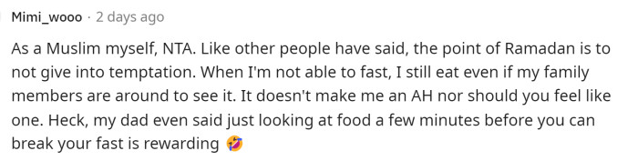 Someone who is Muslim chimed in and informed OP that he wasn't in the wrong and that this is common practice for those who are or aren't observing Ramadan.