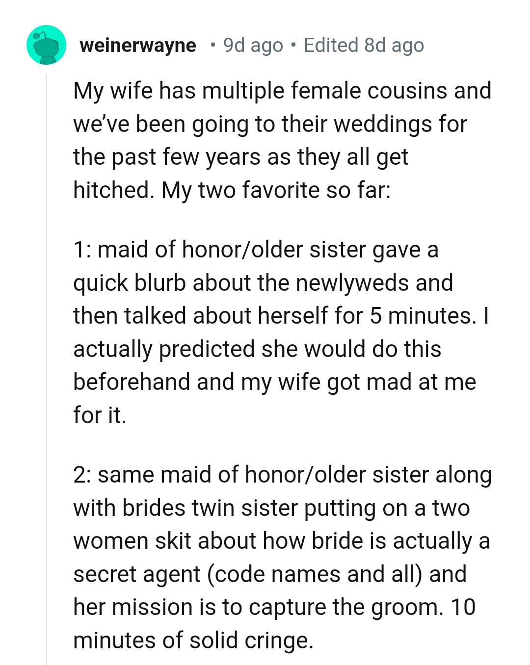 16. Putting on a two-women skit