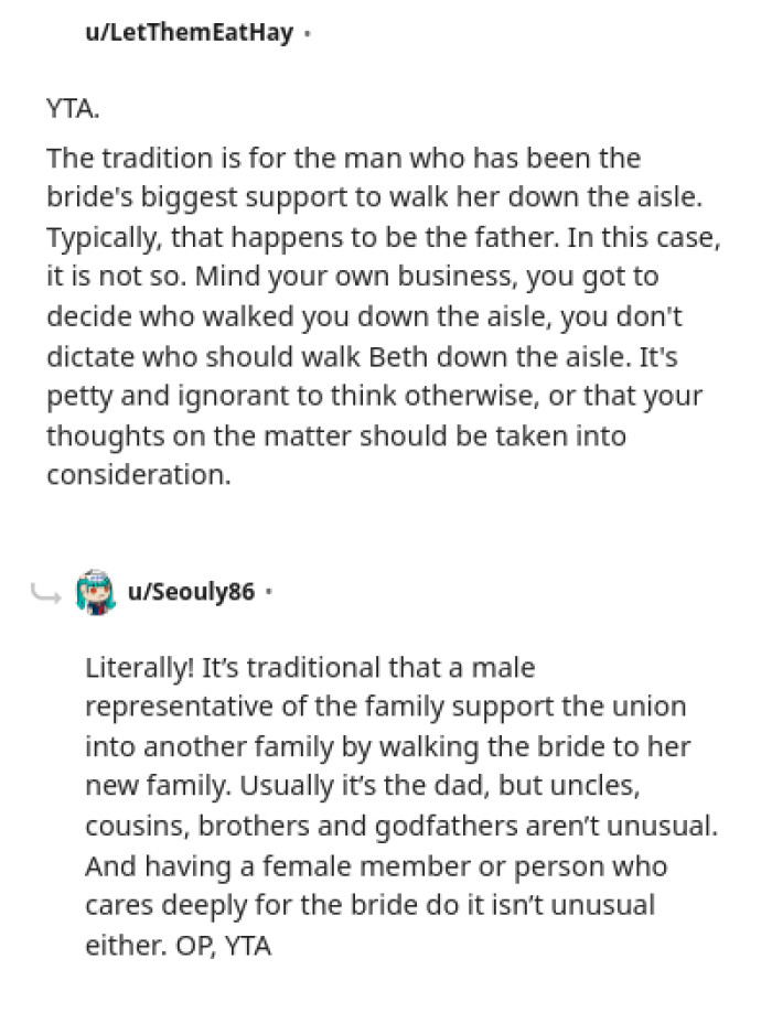 The OP Should Mind Her Own Business