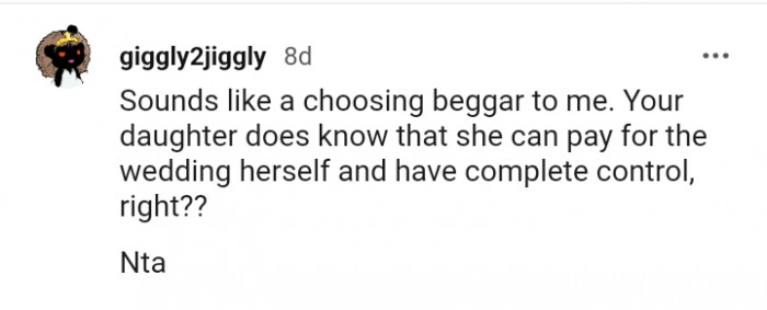 Sounds like a choosing beggar to this Redditor