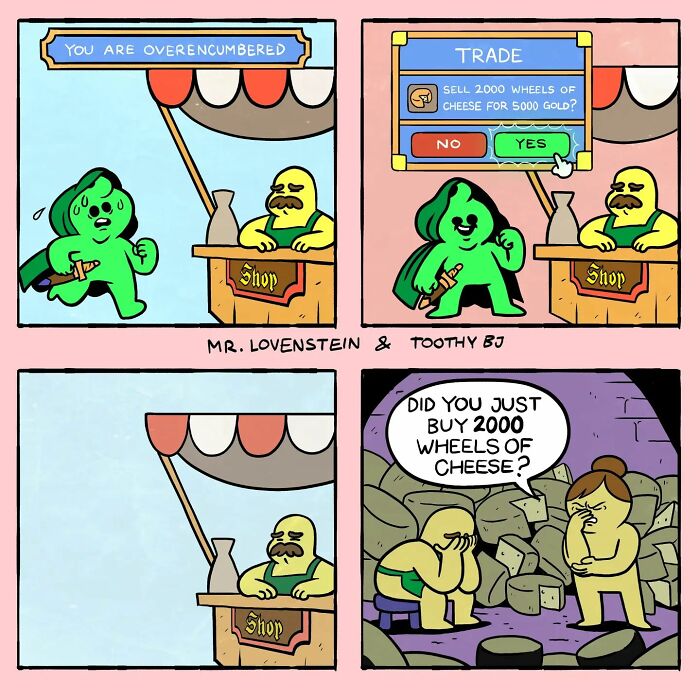 1. And the cheese was bought