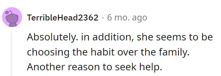Choosing smokes over folks? Time for a family intervention, or maybe a nicotine intervention.