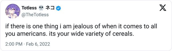 16. The variety of cereals