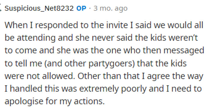 It seems that although OP is explaining herself, she is reflecting on her actions and acknowledges that she should apologize for the way she handled things.