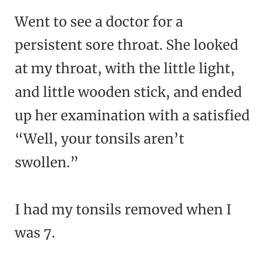 17. Persistent sore throat