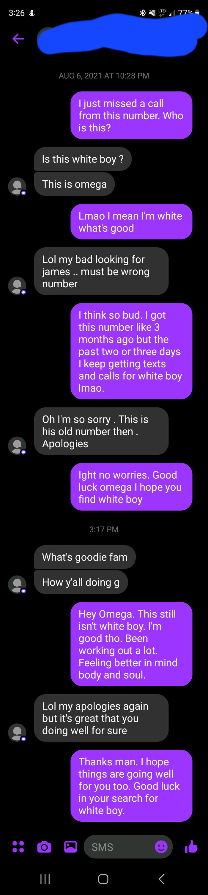 5. Omega Still Looking For White Boy More Than A Year Later