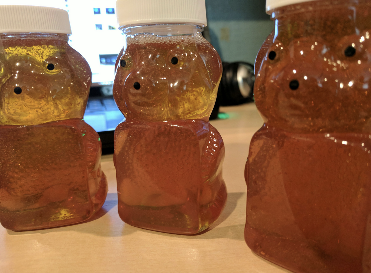 16. Honey - has a unique composition that prevents it from spoiling. Keep the lids on to prevent foreign material from entering the container.