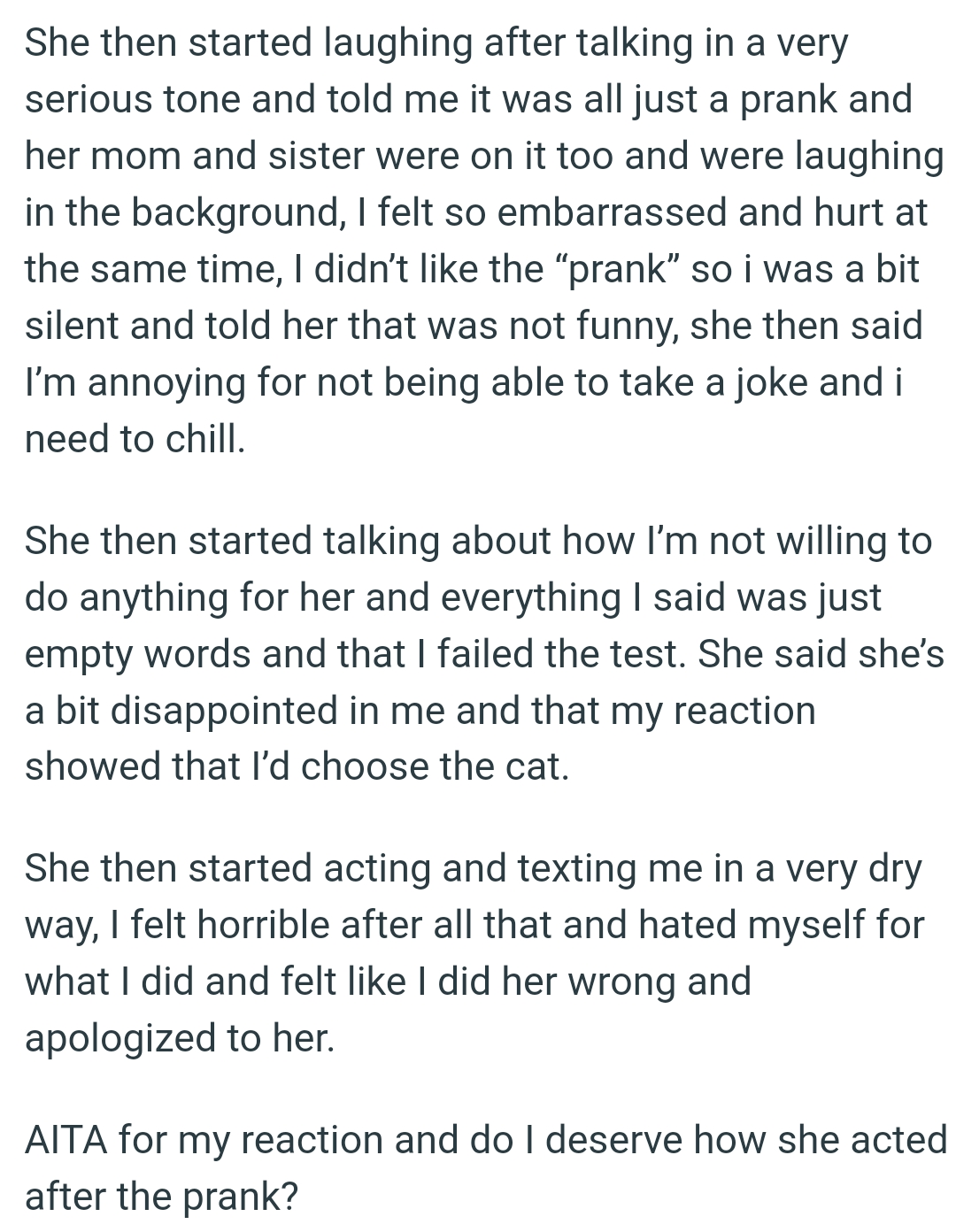 OP's GF Said He's Annoying for Not Being Able to Take a Joke and That He Needs to Chill