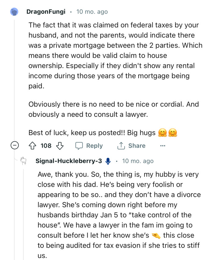 “Obviously, there is no need to be nice or cordial. And obviously, there is a need to consult a lawyer.”