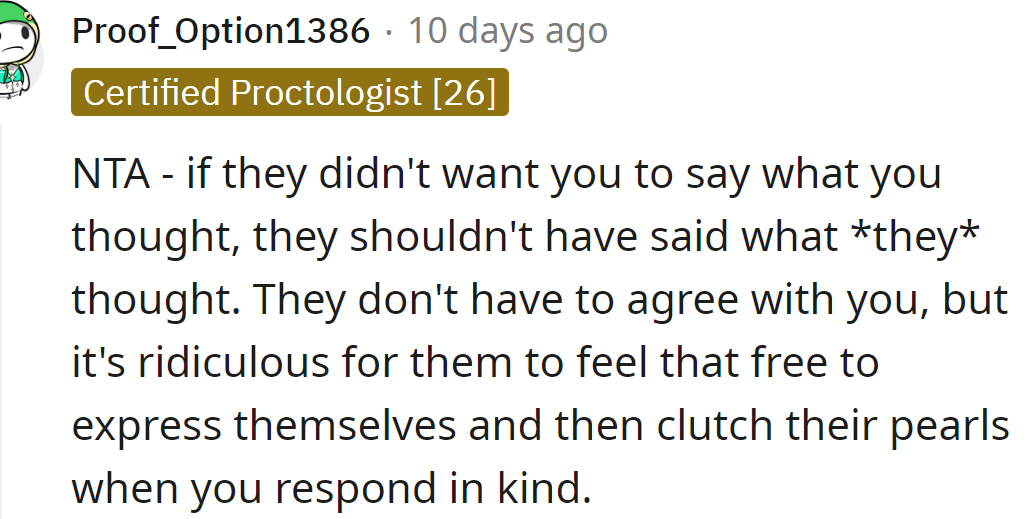 They got an honest response